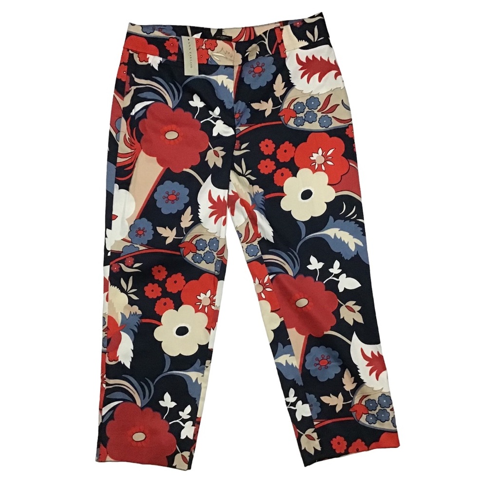 NWT ANN TAYLOR SIGNATURE Floral Women's Pants Size 8 NEW 304040